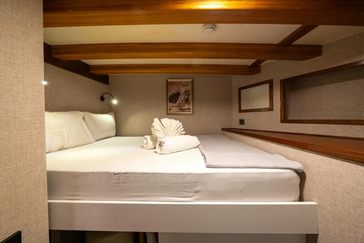 Cabin on Boreas, a Custom Made Boreas motor yacht at Bodrum, Turkey