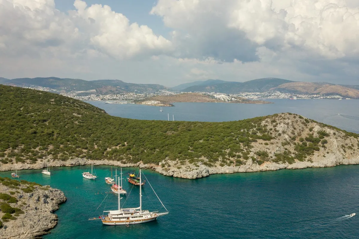 Exterior view of Boreas, a Custom Made Boreas motor yacht at Bodrum, Turkey
