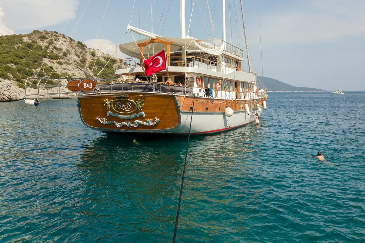 Exterior view of Boreas, a Custom Made Boreas motor yacht at Bodrum, Turkey