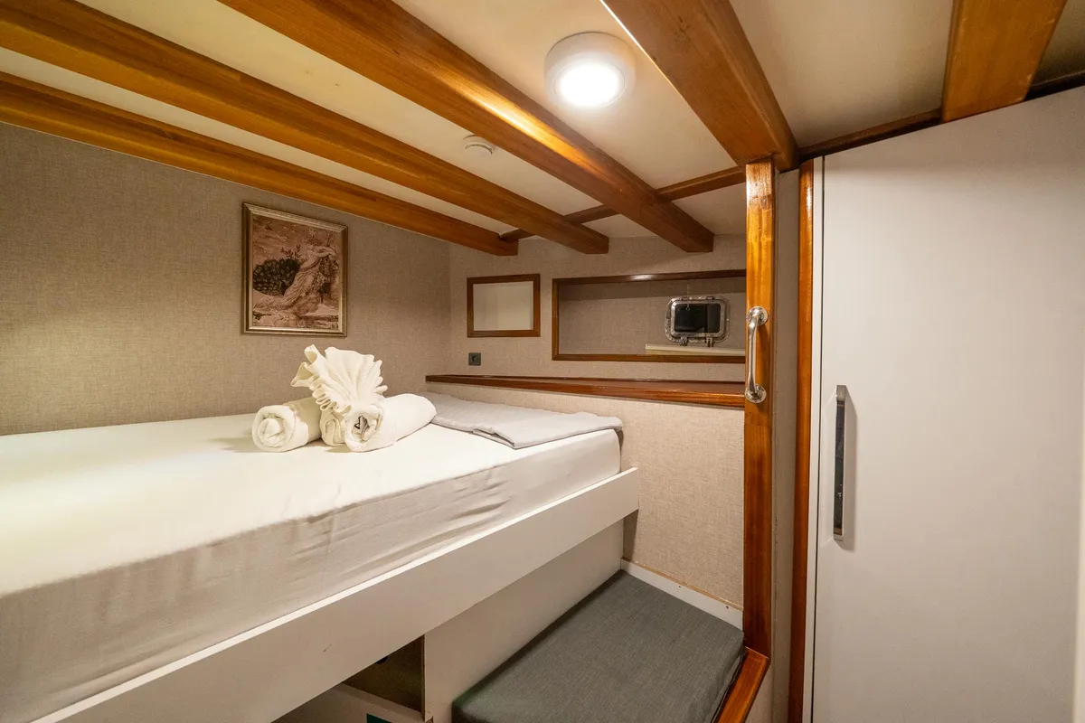 Cabin on Boreas, a Custom Made Boreas motor yacht at Bodrum, Turkey