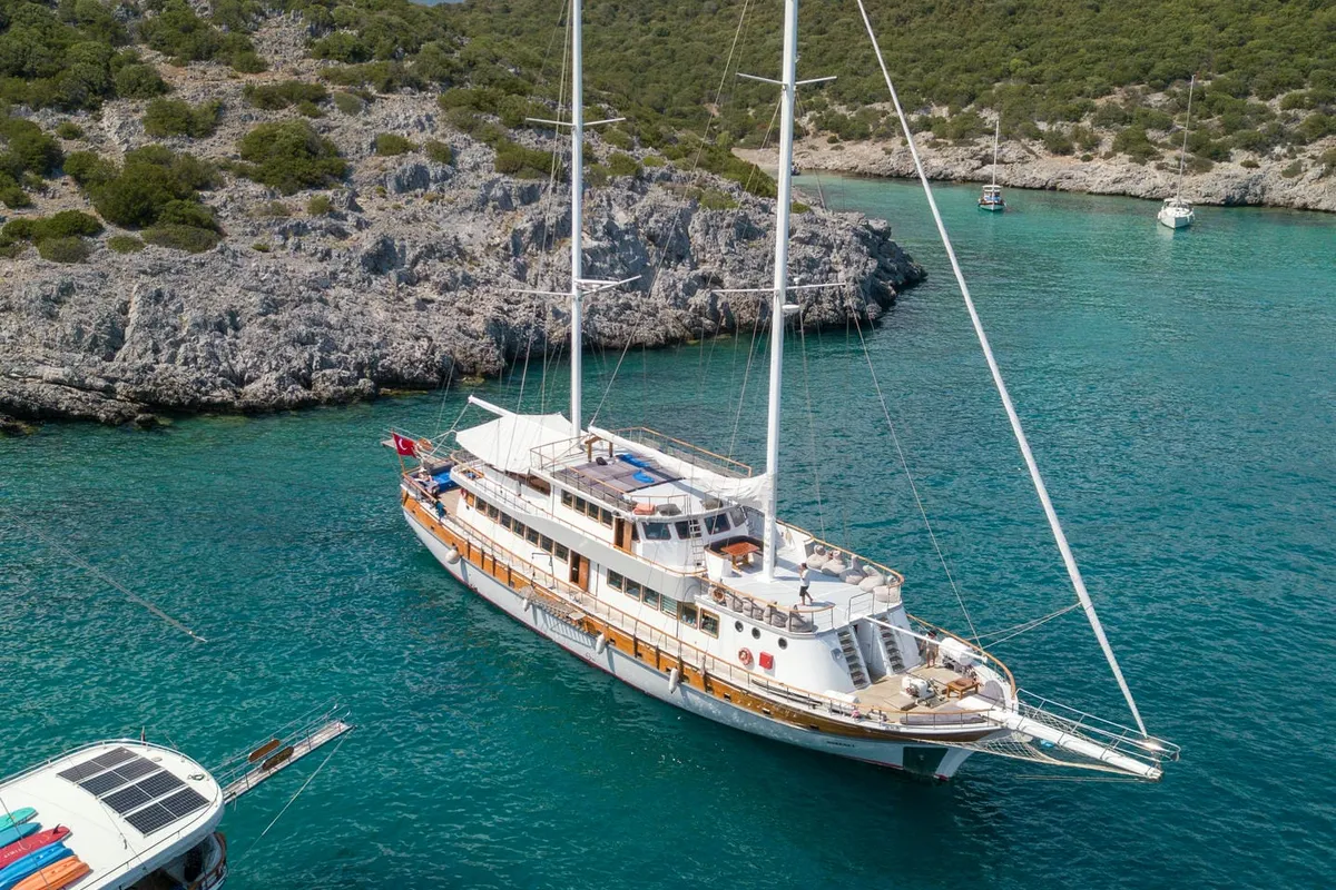 Exterior view of Boreas, a Custom Made Boreas motor yacht at Bodrum, Turkey