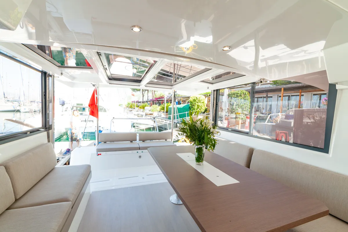 Sail Spica, a Bali Catspace catamaran at Fethiye, Turkey