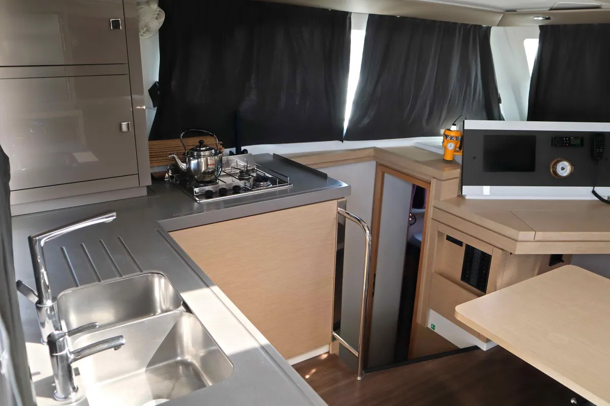 ALISA, a Fountaine Pajot Lucia 40 catamaran at Municipal Unit of Lefkada, Greece