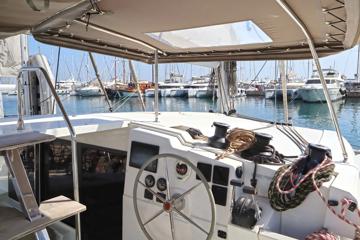 ALISA, a Fountaine Pajot Lucia 40 catamaran at Municipal Unit of Lefkada, Greece