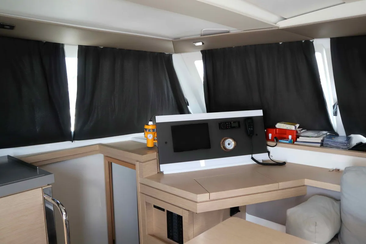ALISA, a Fountaine Pajot Lucia 40 catamaran at Municipal Unit of Lefkada, Greece