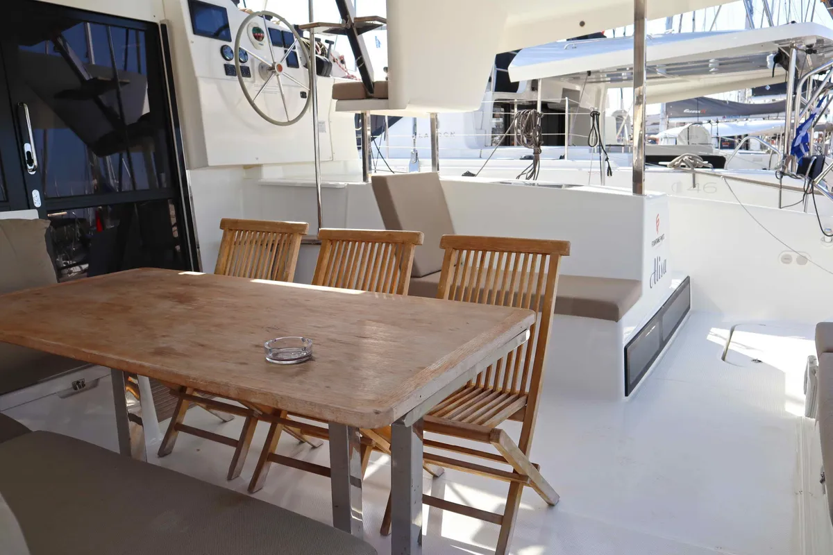 ALISA, a Fountaine Pajot Lucia 40 catamaran at Municipal Unit of Lefkada, Greece