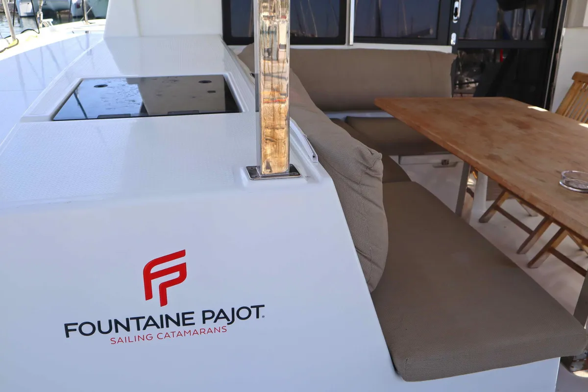 ALISA, a Fountaine Pajot Lucia 40 catamaran at Municipal Unit of Lefkada, Greece