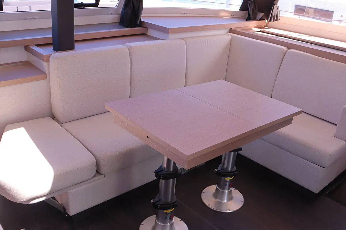 Cabin on Michelle ma Belle, a Fountaine Pajot Astrea 42 Quatuor catamaran at Road Town, British Virgin Islands