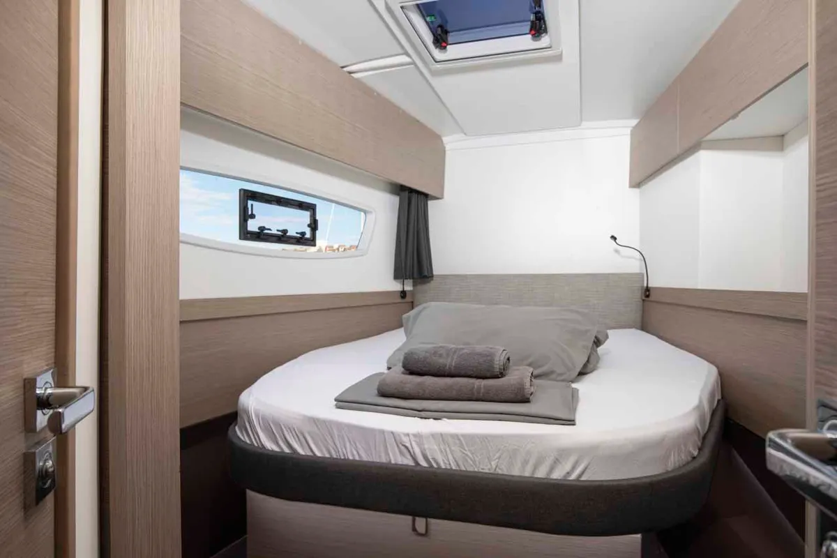 Cabin on Follow the Sun, a Fountaine Pajot Astrea 42 catamaran at Medulin, Croatia