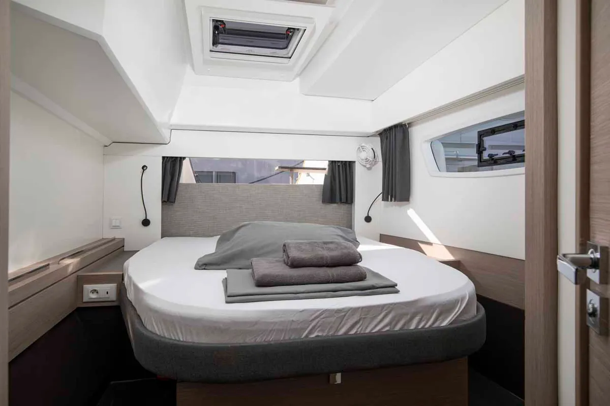Cabin on Follow the Sun, a Fountaine Pajot Astrea 42 catamaran at Medulin, Croatia