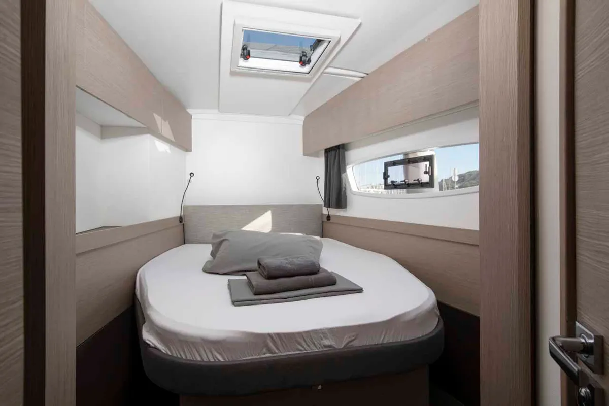 Cabin on Follow the Sun, a Fountaine Pajot Astrea 42 catamaran at Medulin, Croatia