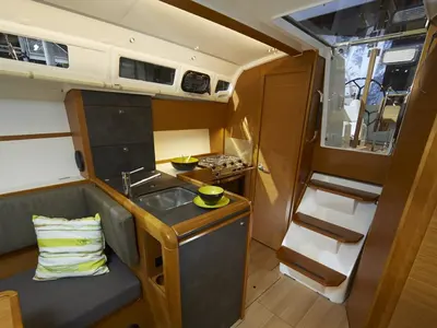 Galley of Sunsail 34- 2/1 Classic, a Jeanneau Sun Odyssey 349 sailboat at Marina, Croatia