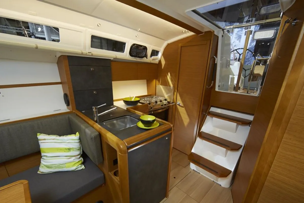 Galley of Sunsail 34- 2/1 Classic, a Jeanneau Sun Odyssey 349 sailboat at Marina, Croatia