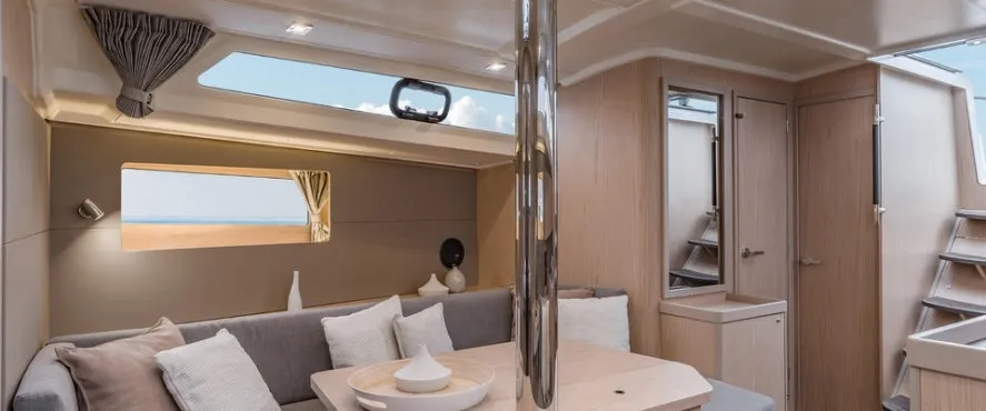 Salon of Luxa, a Beneteau Oceanis 41.1 sailboat at Split, Croatia