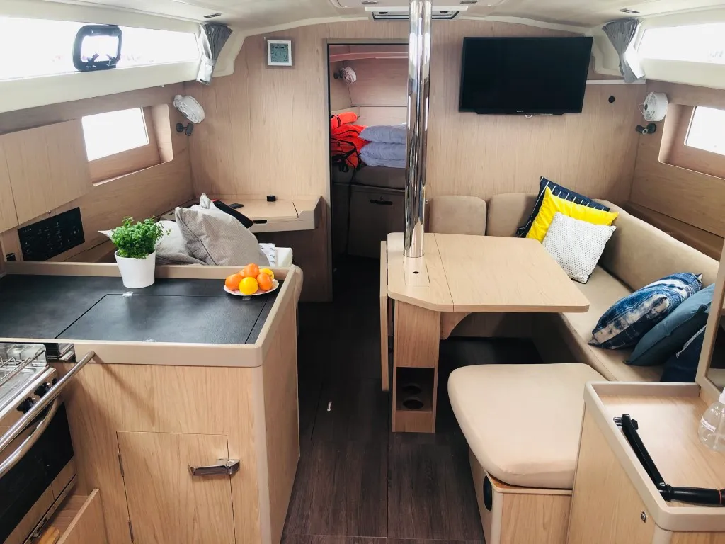 Galley of Luxa, a Beneteau Oceanis 41.1 sailboat at Split, Croatia
