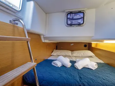 Cabin on Discovery Blue, a Jeanneau Sun Loft 47 sailboat at Municipal Unit of Nea Peramos, Greece