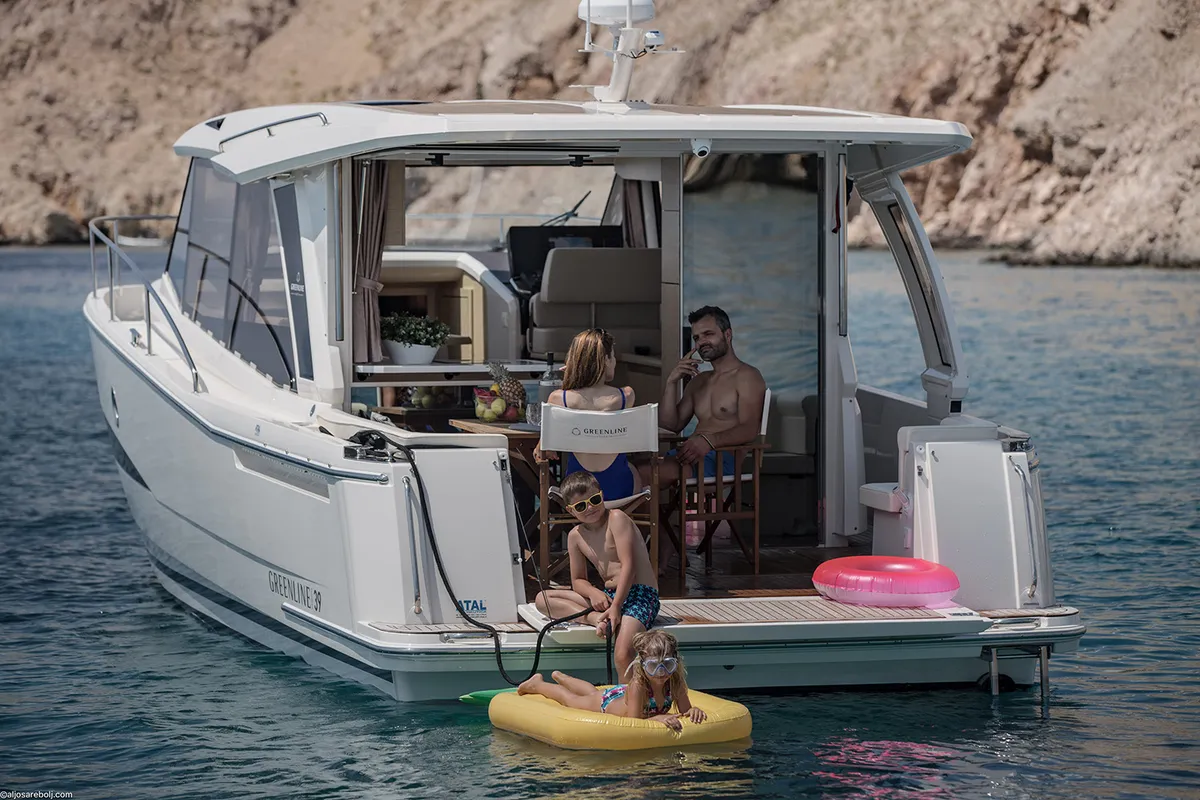 Mar, a Greenline 39 motor yacht at Grad Biograd na Moru, Croatia