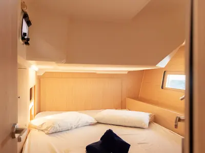 Cabin on Kos 46.4, a Beneteau Oceanis 46.1 sailboat at Athens, Greece
