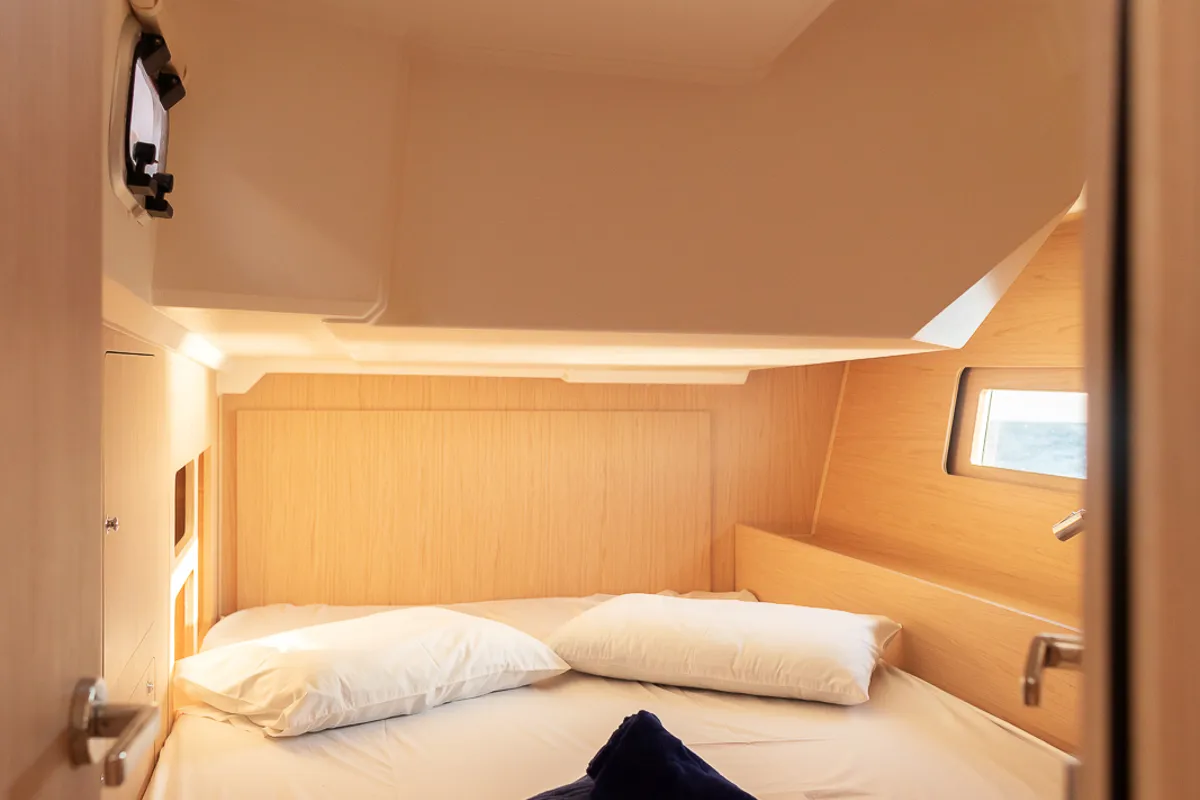 Cabin on Kos 46.4, a Beneteau Oceanis 46.1 sailboat at Athens, Greece