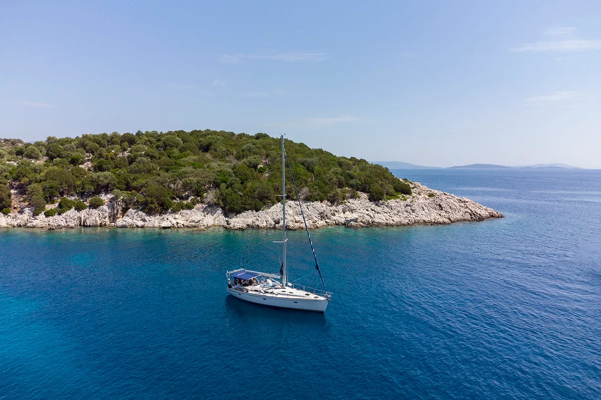 La Luna, a Bavaria 46 Cruiser sailboat at Municipal Unit of Lefkada, Greece