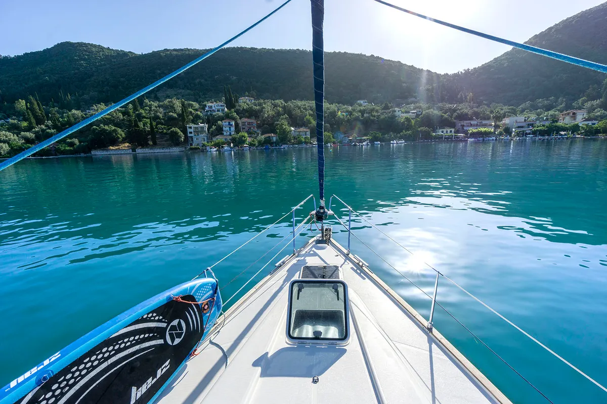 La Luna, a Bavaria 46 Cruiser sailboat at Municipal Unit of Lefkada, Greece