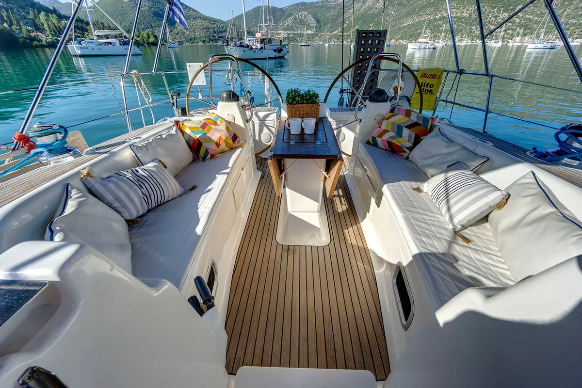 La Luna, a Bavaria 46 Cruiser sailboat at Municipal Unit of Lefkada, Greece