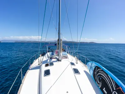 La Luna, a Bavaria 46 Cruiser sailboat at Municipal Unit of Lefkada, Greece