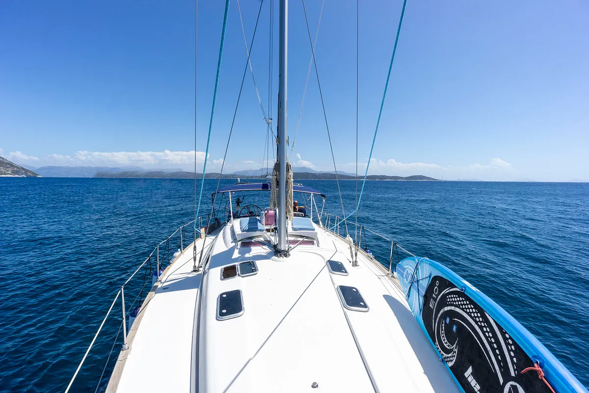 La Luna, a Bavaria 46 Cruiser sailboat at Municipal Unit of Lefkada, Greece