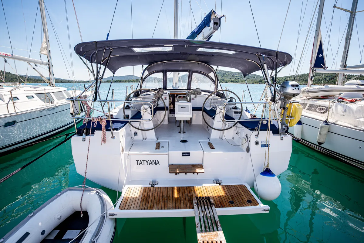 Tatyana, a Bavaria C42 sailboat at Pirovac, Croatia