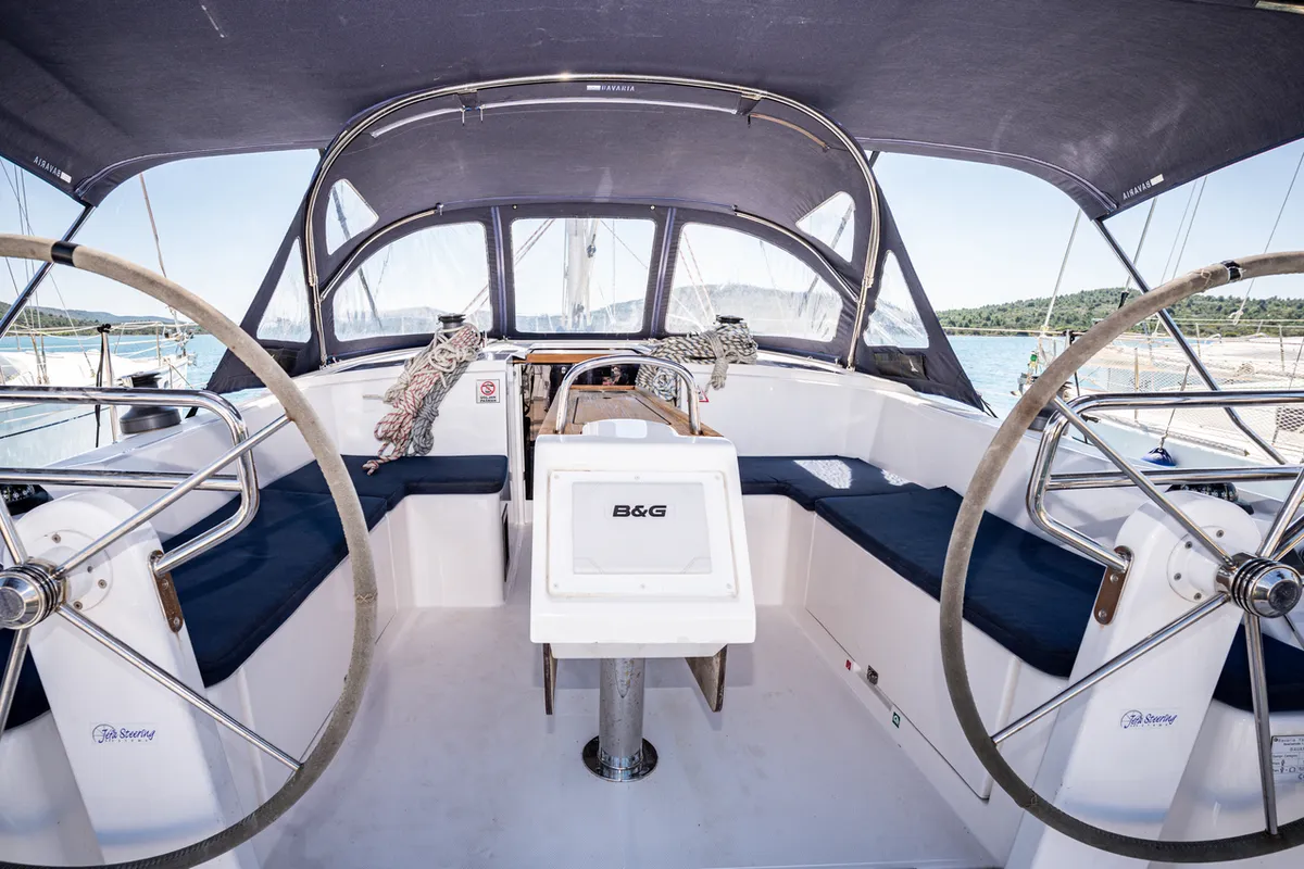Tatyana, a Bavaria C42 sailboat at Pirovac, Croatia