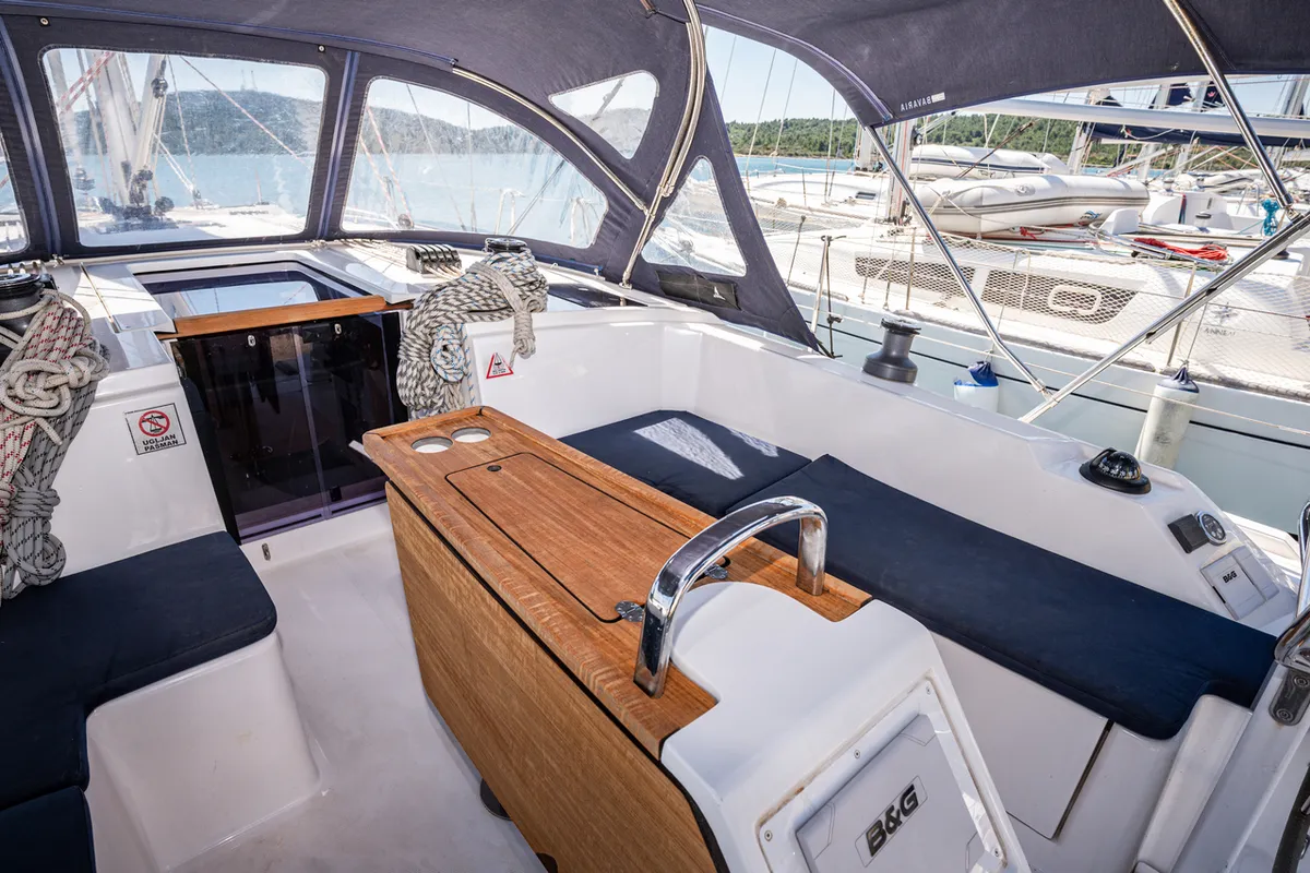 Tatyana, a Bavaria C42 sailboat at Pirovac, Croatia