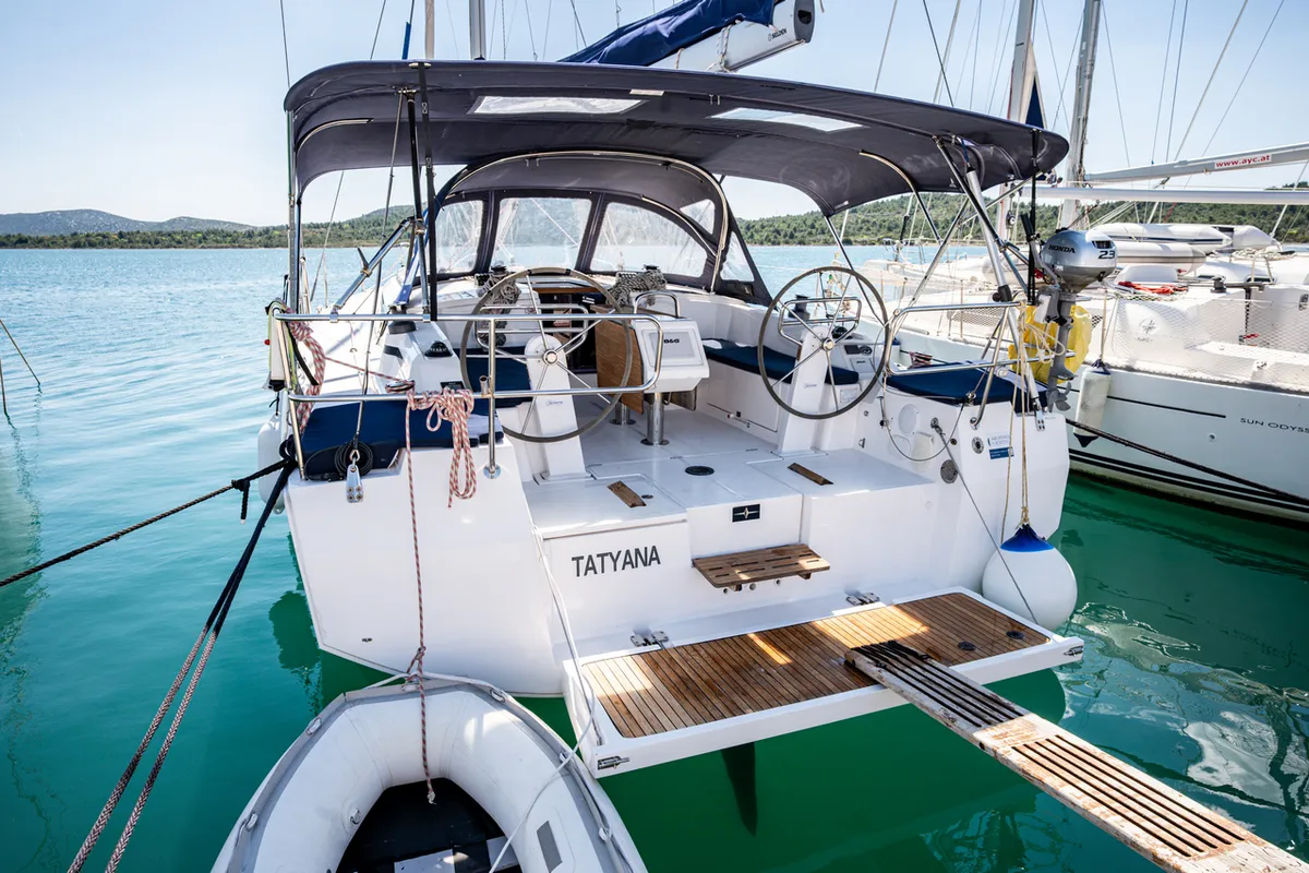Tatyana, a Bavaria C42 sailboat at Pirovac, Croatia