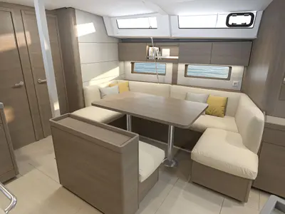 Salon of Tempranillo, a Beneteau Oceanis 47 sailboat at Seget Donji, Croatia