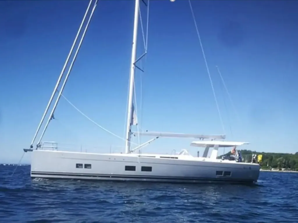 Exterior view of Ananija II, a Hanse 588 sailboat at Marmaris, Turkey