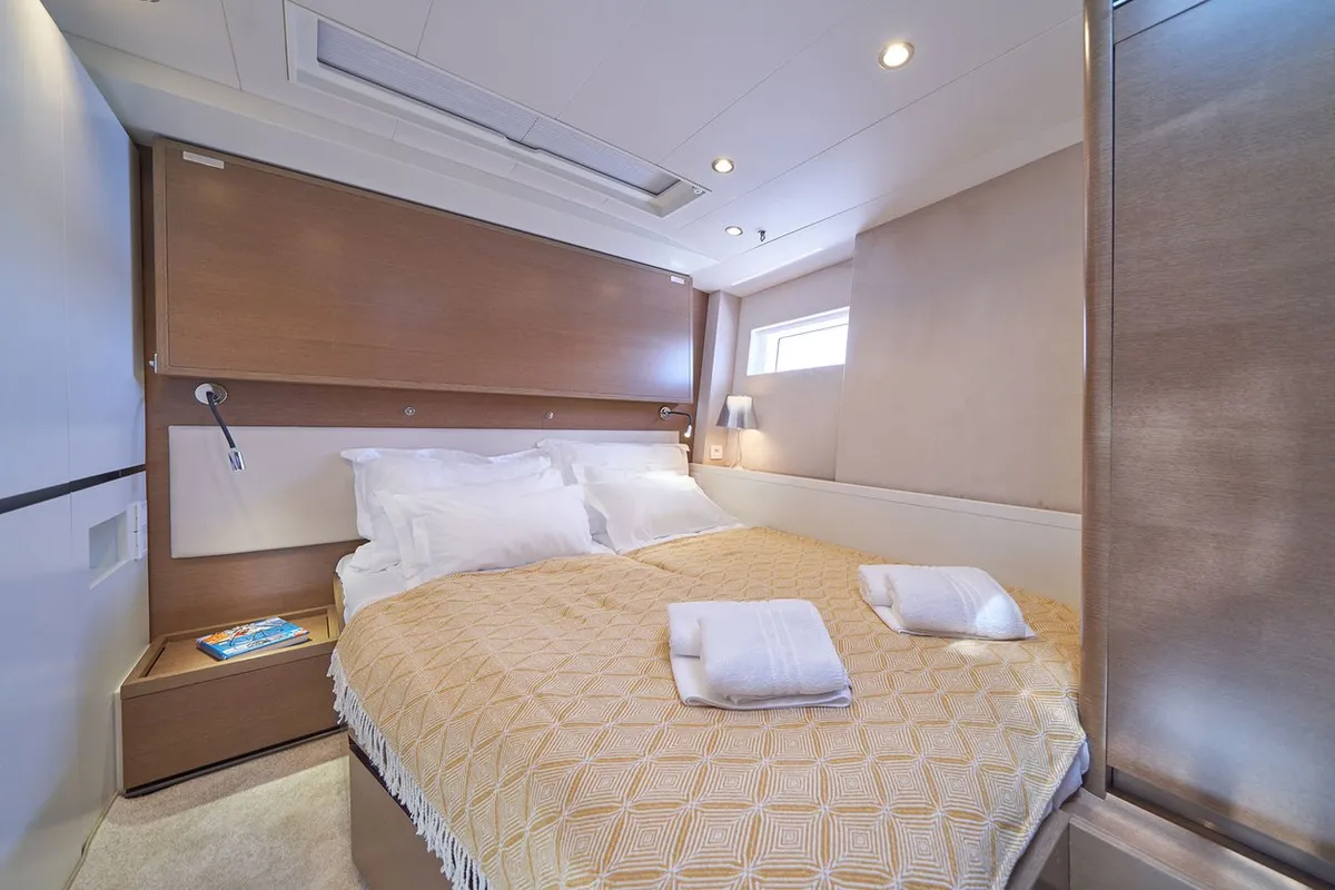 Cabin on Aenea, a CNB 76 sailboat at Grad Kaštela, Croatia