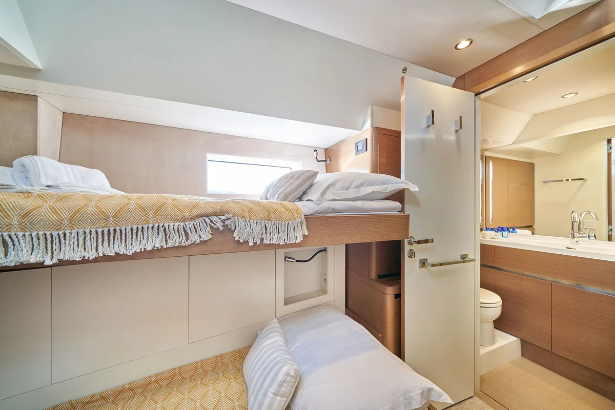 Cabin on Aenea, a CNB 76 sailboat at Grad Kaštela, Croatia