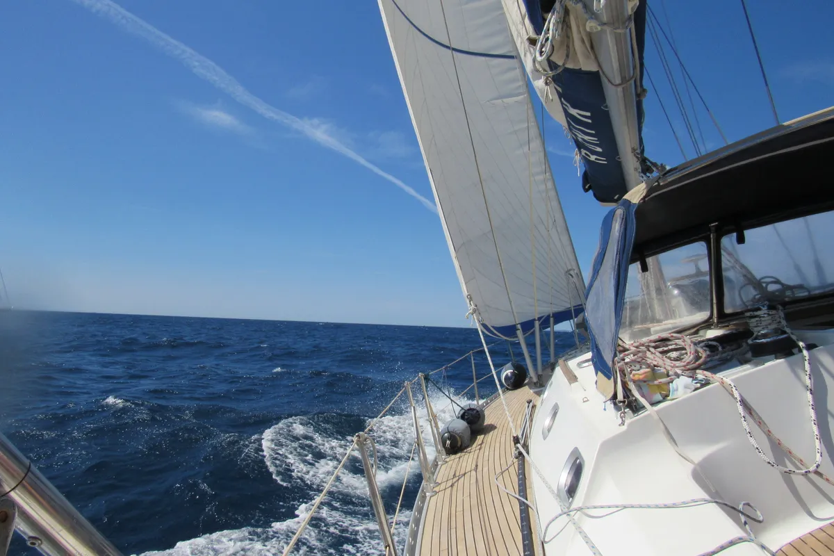 Galley of Ronik, a Jeanneau Sun Odyssey 52.2 sailboat at Lipari, Italy