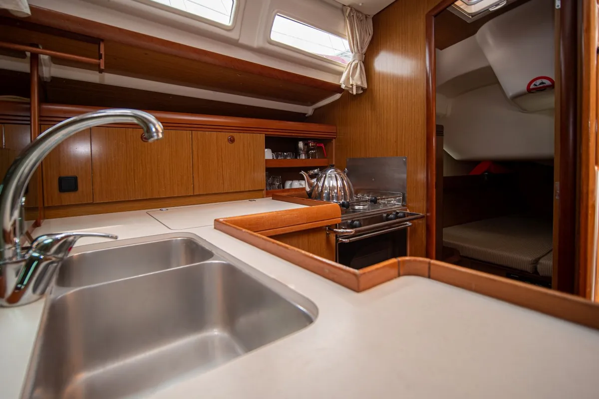 Galley of Mila, a Jeanneau Sun Odyssey 42i sailboat at Volos Municipality, Greece