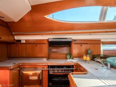 Galley of Boomerang, a Jeanneau Sun Odyssey 54DS sailboat at Municipal Unit of Ellomenos, Greece