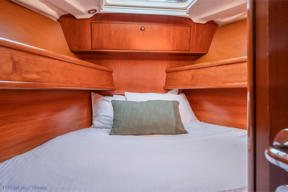 Cabin on Boomerang, a Jeanneau Sun Odyssey 54DS sailboat at Municipal Unit of Ellomenos, Greece