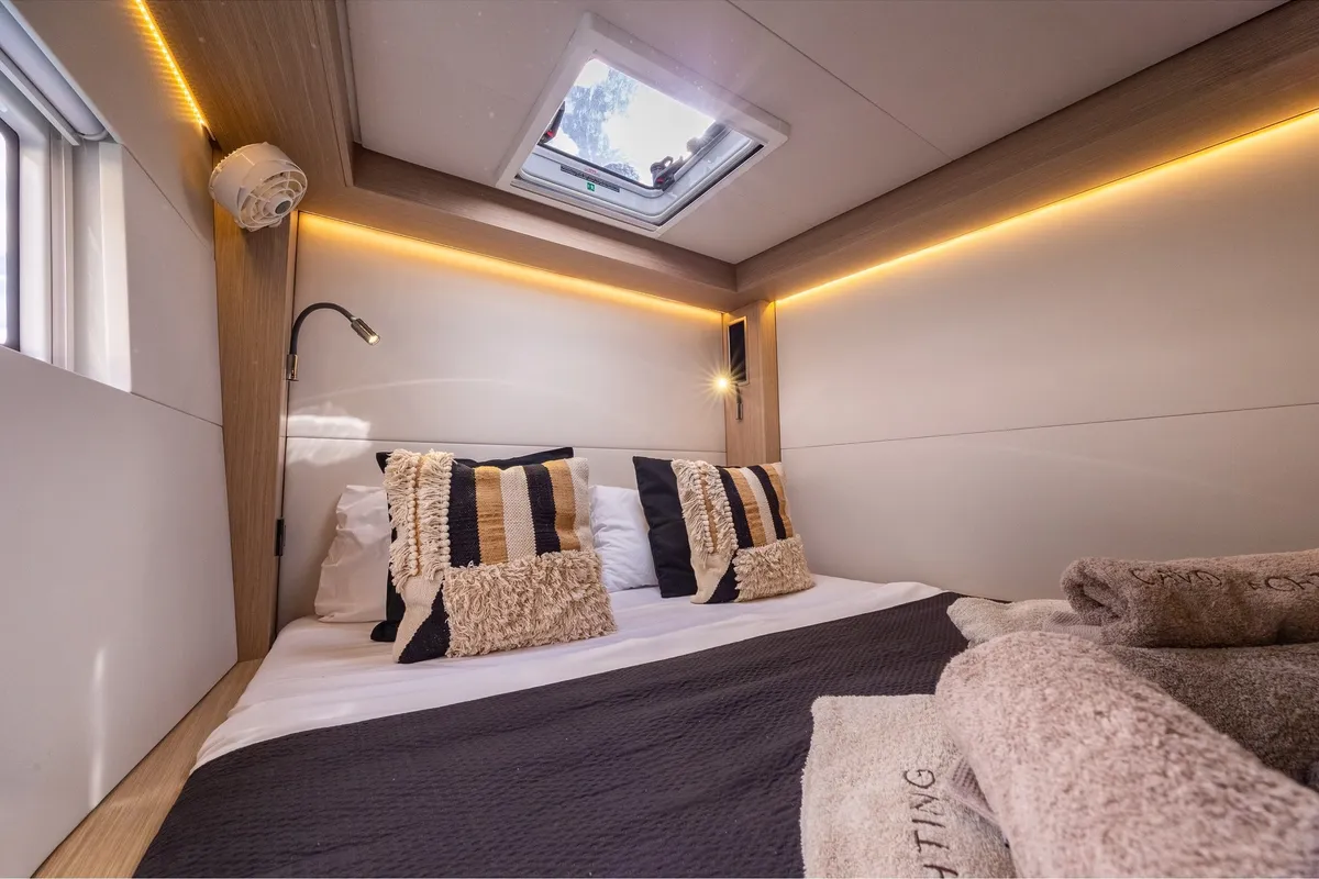 Cabin on CELINA, a Lagoon 51 catamaran at Lefkada, Greece