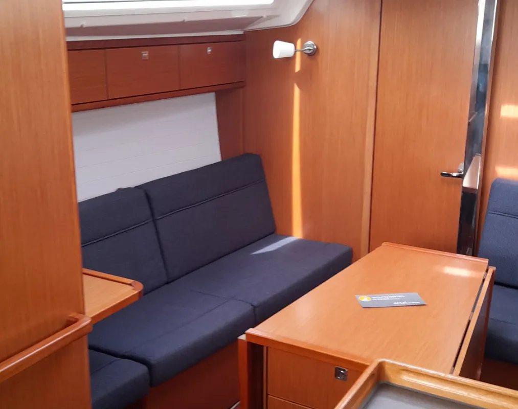 Salon of Nenemia, a Bavaria Cruiser 37 sailboat at Rhodes, Greece