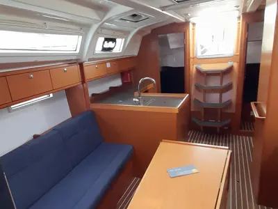 Salon of Nenemia, a Bavaria Cruiser 37 sailboat at Rhodes, Greece
