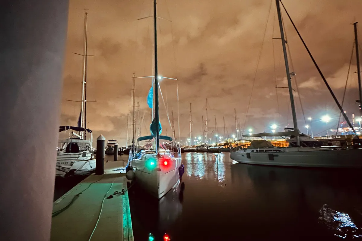 Exterior view of Northman Maxus 35, a sailboat at Valencia, Spain