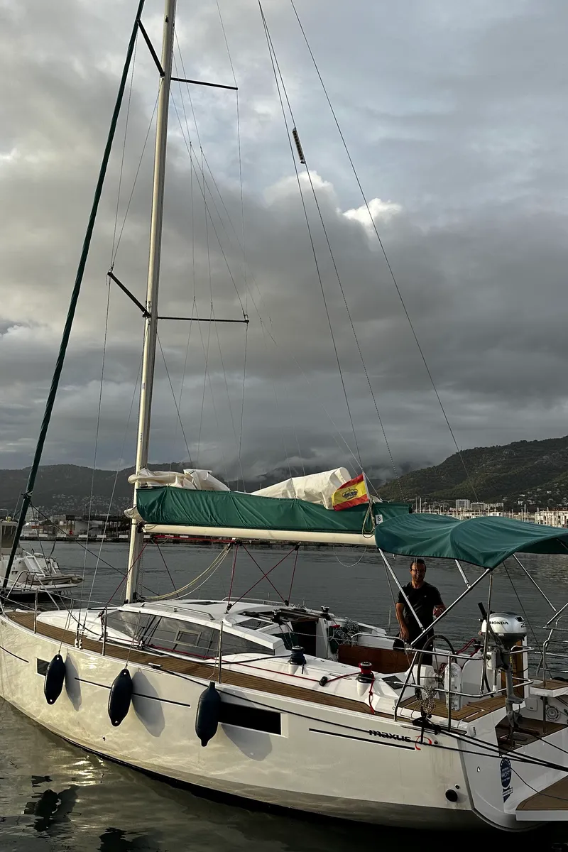 Exterior view of Northman Maxus 35, a sailboat at Valencia, Spain