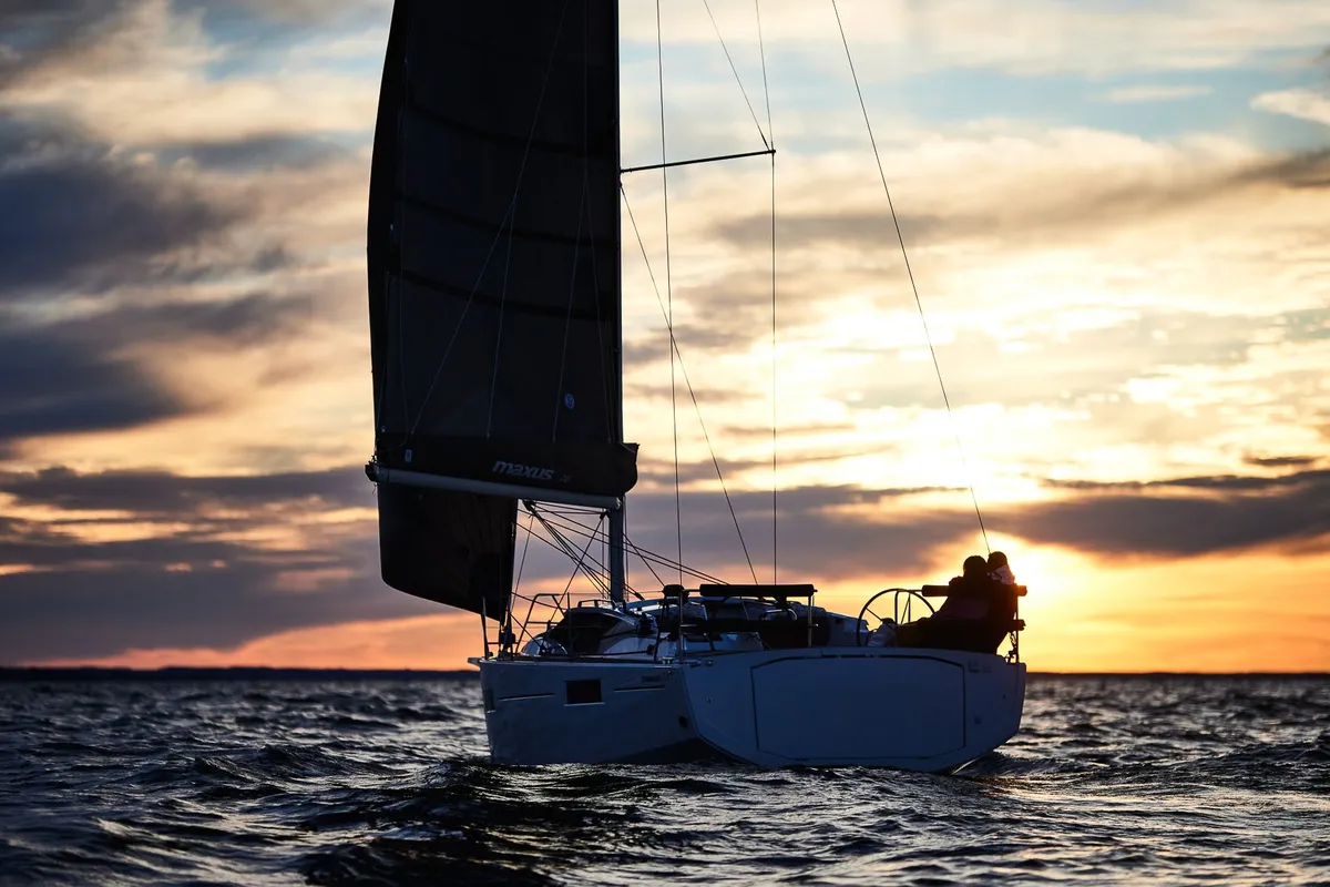 Exterior view of Northman Maxus 35, a sailboat at Valencia, Spain