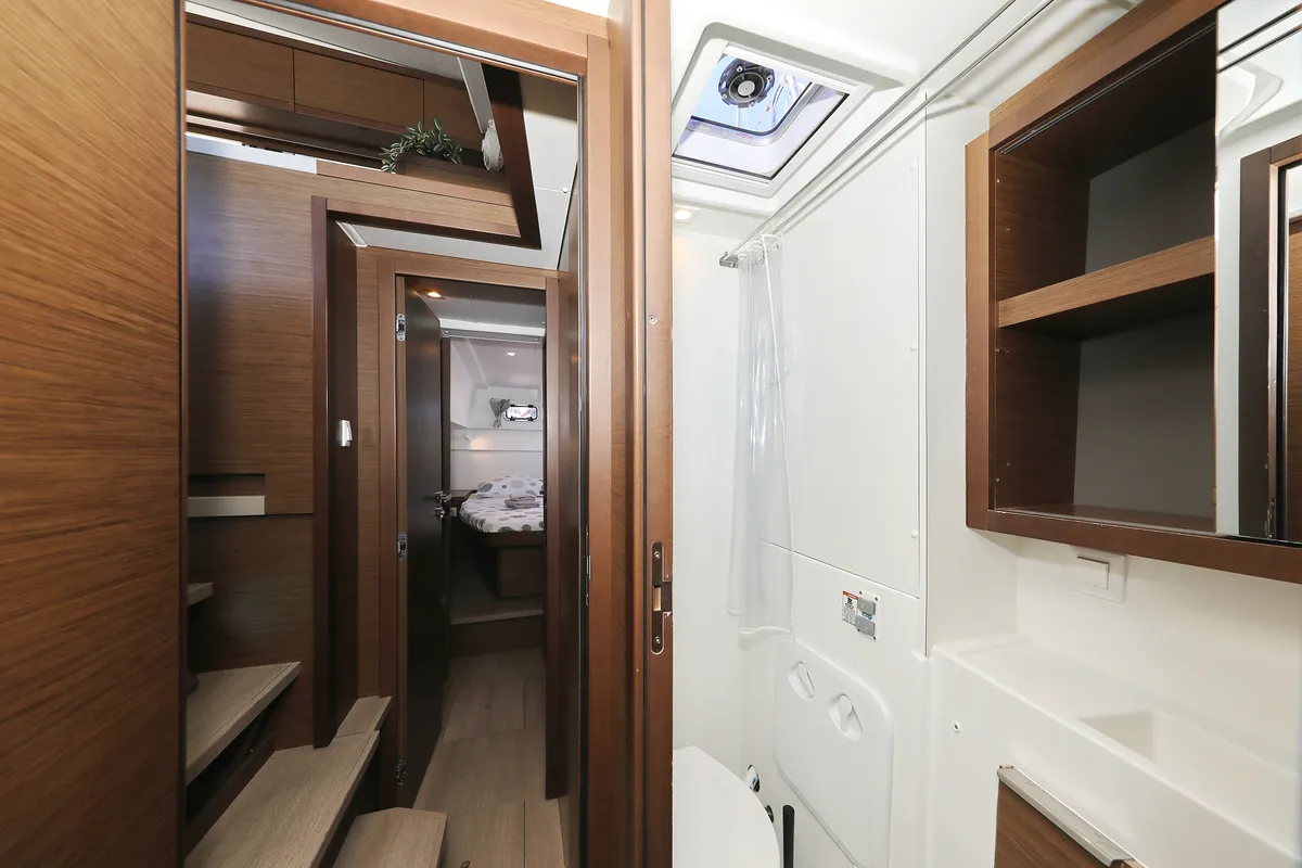 Head on Tortilla Flat, a Lagoon 40 catamaran at Grad Biograd na Moru, Croatia