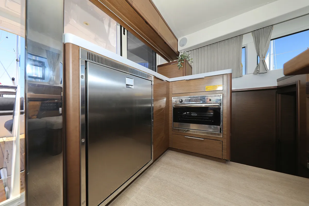 Galley of Tortilla Flat, a Lagoon 40 catamaran at Grad Biograd na Moru, Croatia