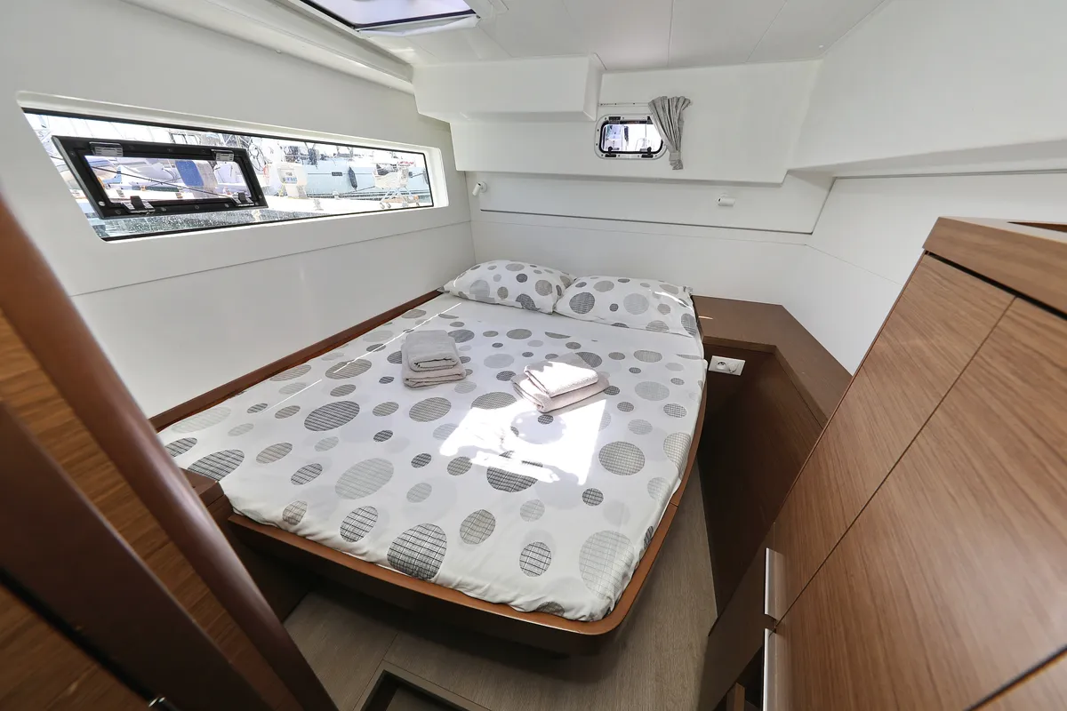 Cabin on Tortilla Flat, a Lagoon 40 catamaran at Grad Biograd na Moru, Croatia