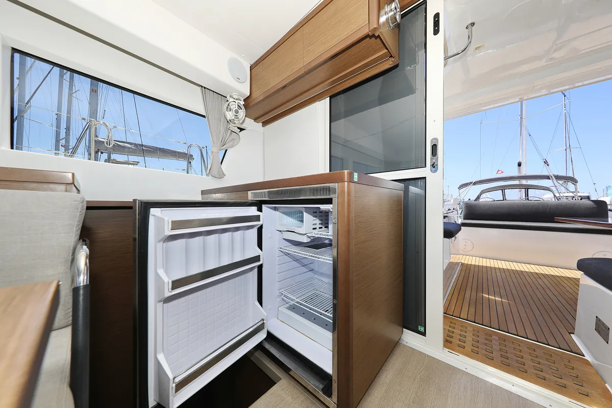 Galley of Tortilla Flat, a Lagoon 40 catamaran at Grad Biograd na Moru, Croatia